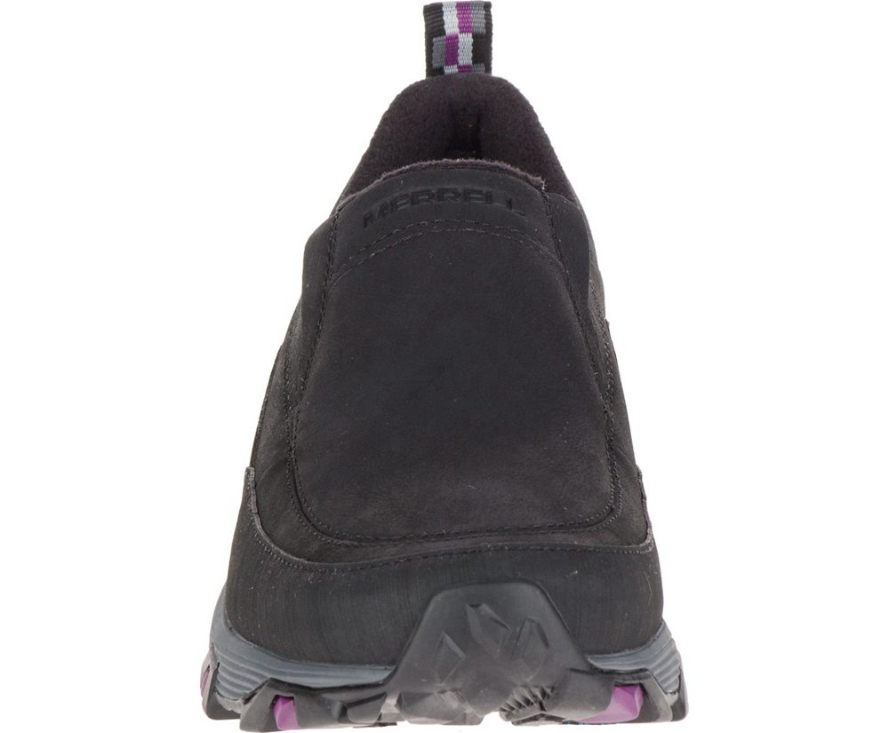 Merrell Slip Ons Black - ColdPack Ice+ Moc Waterproof Wide Width - Womens 18ECVMRAQ